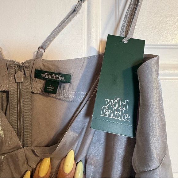 Wild Fable Iridescent Beautiful Size XL Slip Dress NEW - Picture 3 of 3